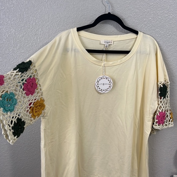 2x-Umgee Mini Dress crochet sleeves - Picture 2 of 7